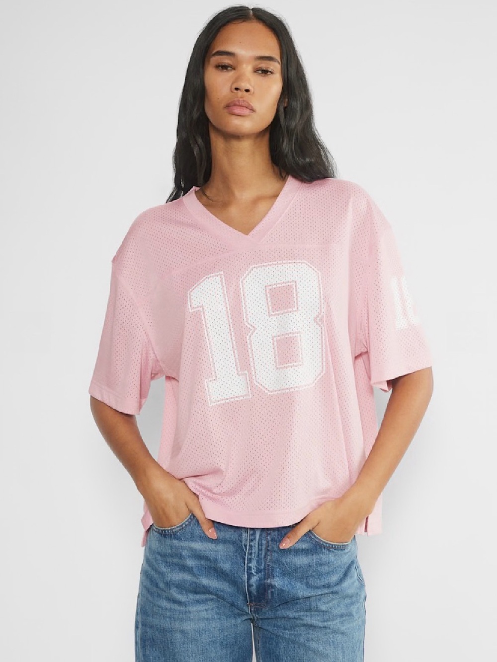 TNA Court Mesh Endgame Jersey Pink Size XXS